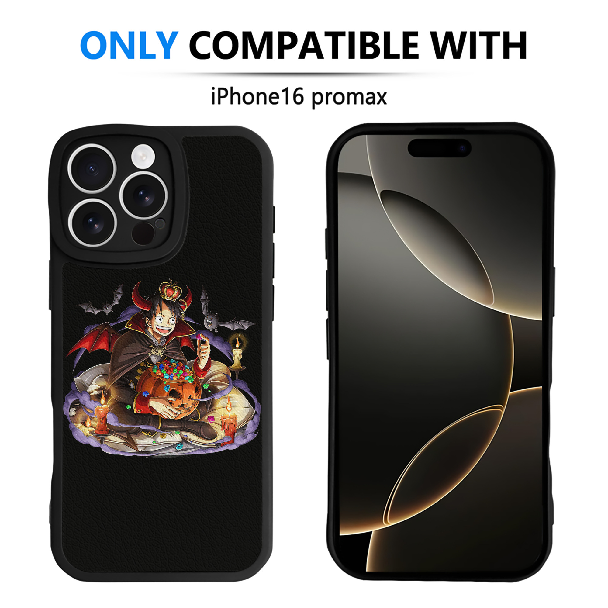 （画像用） ワンピース モンキー・D・ルフィ ONE PIECE Monkey D. Luffy 【iPhone 16シリーズ対応】シリコンスマホケース（レザー調） 材質：シリコン